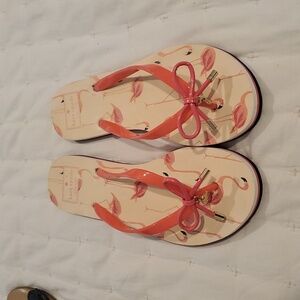 KATE SPADE New York  Flamingo Pink Flip Flop Thongs Sz 8 US